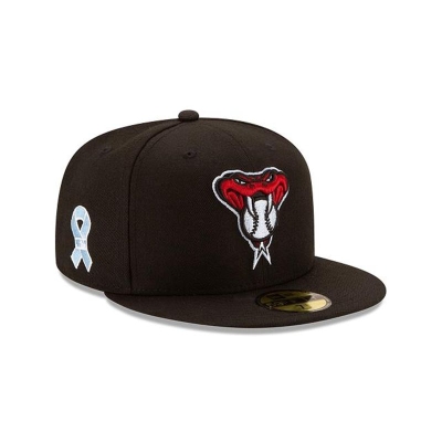 Black Arizona Diamondbacks Hat - New Era MLB Father's Day 59FIFTY Fitted Caps USA2953647